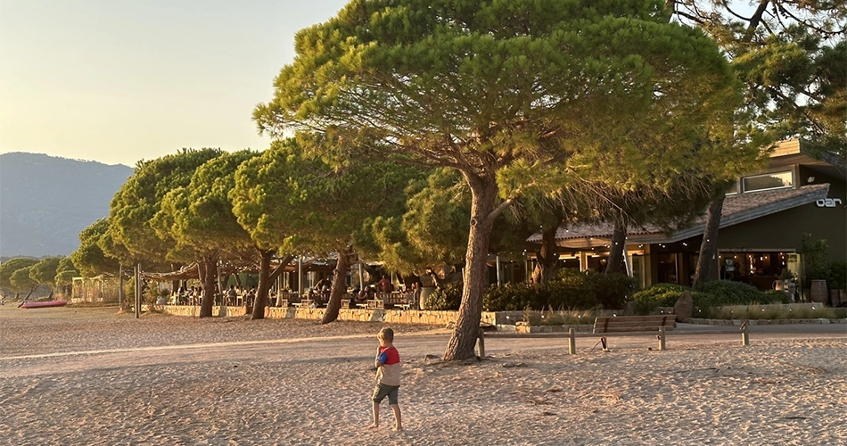Plage de sable fin au Camping Golfo di Sogno