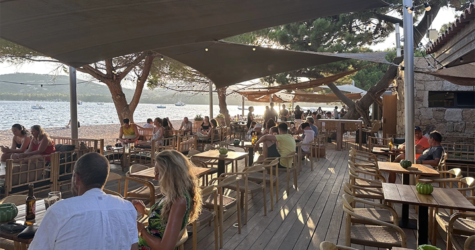 Restaurant bord de mer Camping Golfo di Sogno Corse du Sud